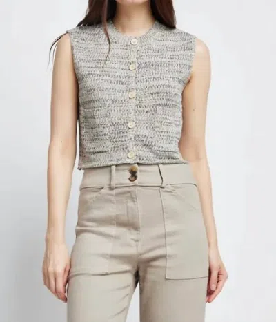 Self Contrast Adaline Sweater Vest In Neutral In Gray