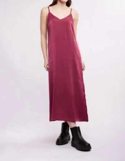 Self Contrast Cami Midi Dress In Wine