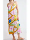 Self Contrast Camila Slip Dress In Brush In Multi