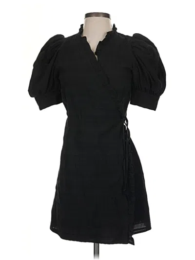 Pre-owned Self Contrast Casual Dress In Black