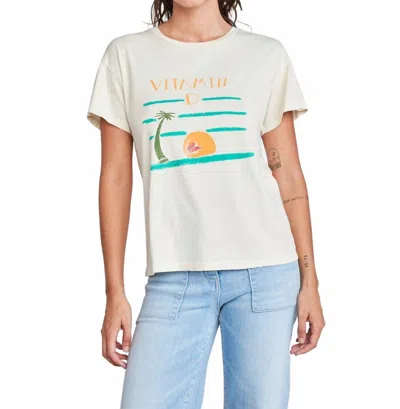Self Contrast Cherie T-shirt In Cream In White