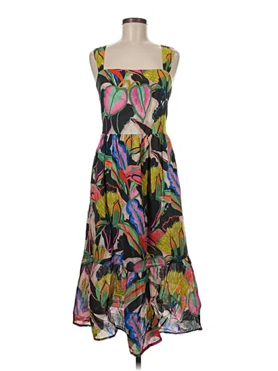 Pre-owned Self Contrast Cocktail Dress In Black