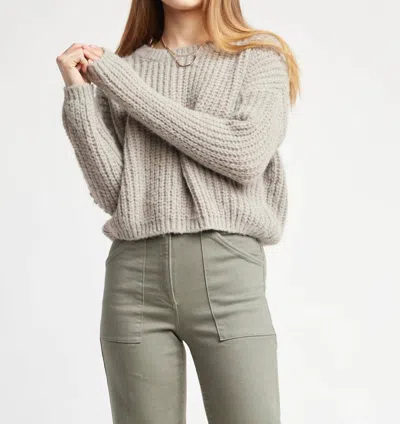 Self Contrast Darla Chunky Cropped Sweater In Dolphin In Multi