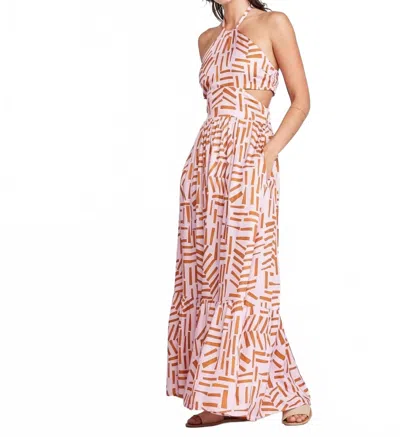 Self Contrast Isolde Maxi Dress In Cinnamon Sticks In Pink