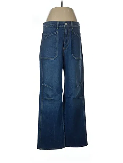 Pre-owned Self Contrast Jeans In Blue