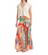 Self Contrast Jemma Ruffle Skirt In Kaleidoscope In Multi