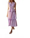 Self Contrast Lucille Tiered Maxi Dress In Lavender In Purple