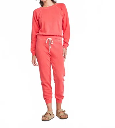 Self Contrast Mackinley Long Sleeves Sweatshirt In Watermelon In Pink