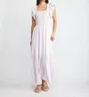 SELF CONTRAST MAISY MAXI DRESS IN LAVENDER GINGHAM