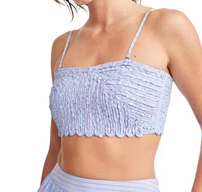 Self Contrast Milani Removable Straps Bandeau Top In Pink In Blue