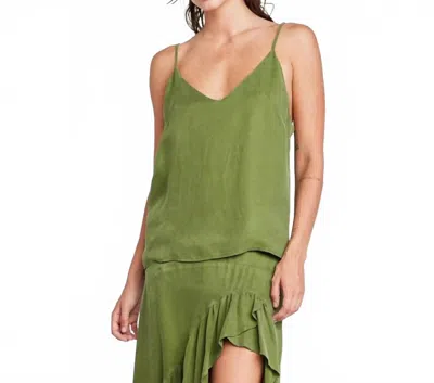 Self Contrast Molly Camisole Top In Kelp In Green