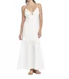 Self Contrast Nila Adjustable Strap Maxi Dress In White In White