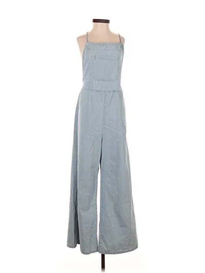 Pre-owned Self Contrast Overalls In Blue