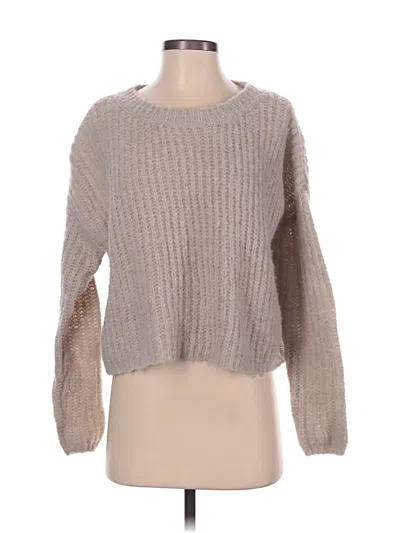 Pre-owned Self Contrast Pullover Sweater In Gray