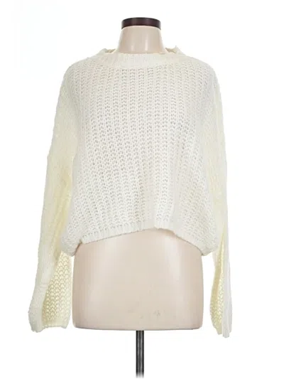 Pre-owned Self Contrast Pullover Sweater In Ivory