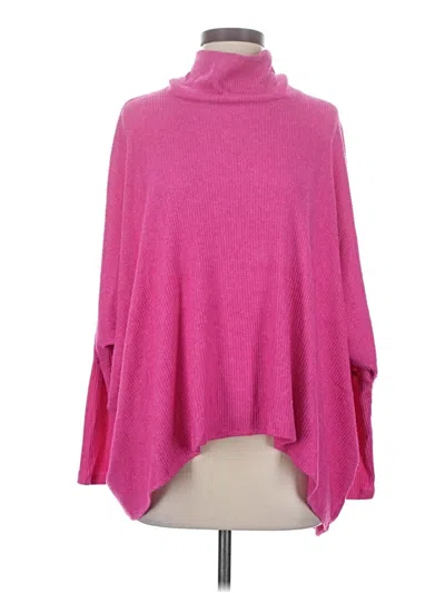 Pre-owned Self Contrast Pullover Sweater In Pink