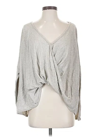 Pre-owned Self Contrast Pullover Sweater In Silver