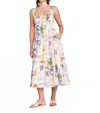 Self Contrast Shea Midi Sundress In Beach In Multi