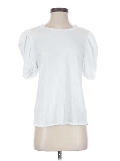 Self Contrast Short Sleeve T-shirt In White