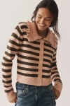 Self Contrast The Ainsley Ruffle-collar Cardigan Sweater By  In Multi