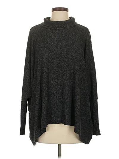 Pre-owned Self Contrast Turtleneck Sweater In Gray