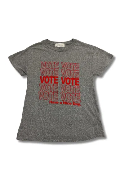 Self Contrast Women's Vote Vote Cherie Tee In Heather Grey In Gray