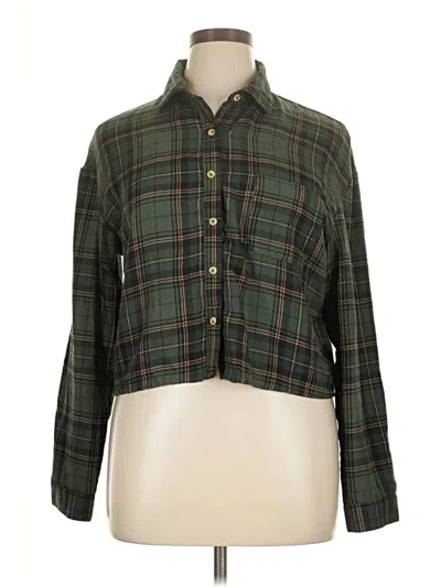 Pre-owned Self E Long Sleeve Blouse In Green