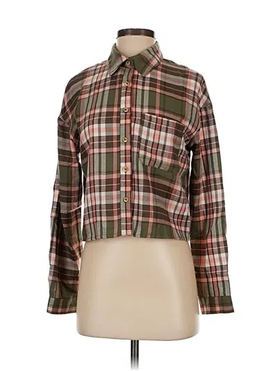 Pre-owned Self E Long Sleeve Polo Shirt In Brown