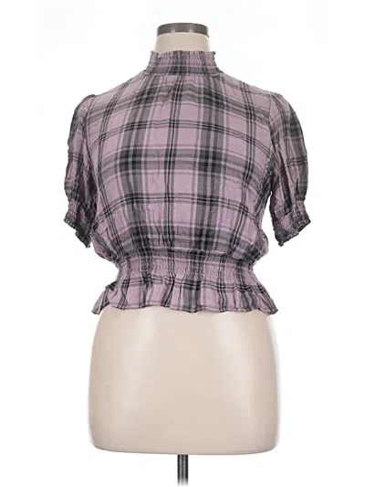 Pre-owned Self E Short Sleeve Turtleneck In Purple