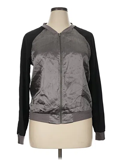 Pre-owned Self E Track Jacket In Gray