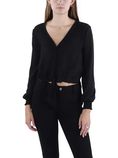 Self E Womens Lace Shirt Blouse In Black