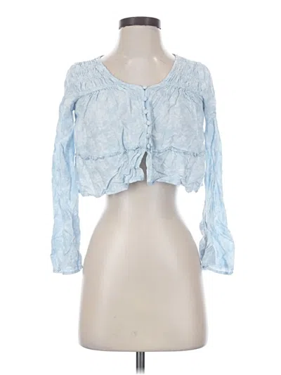 Pre-owned Self Esteem 3/4 Sleeve Blouse In Blue