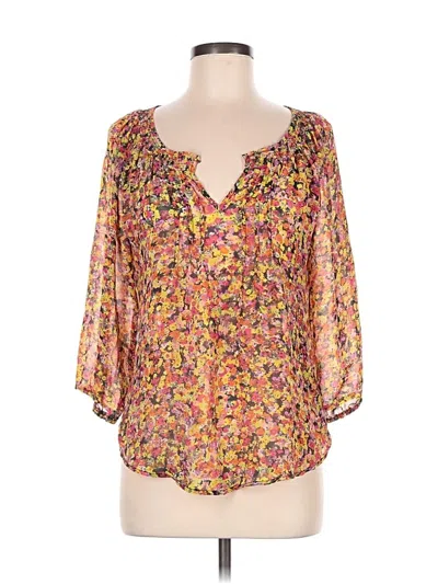 Pre-owned Self Esteem 3/4 Sleeve Blouse In Gold