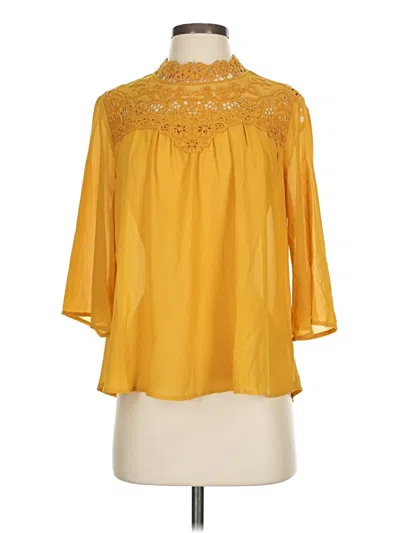 Pre-owned Self Esteem 3/4 Sleeve Blouse In Yellow