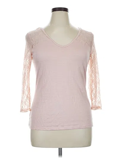 Pre-owned Self Esteem 3/4 Sleeve Top Pink Sweetheart Neckline Tops