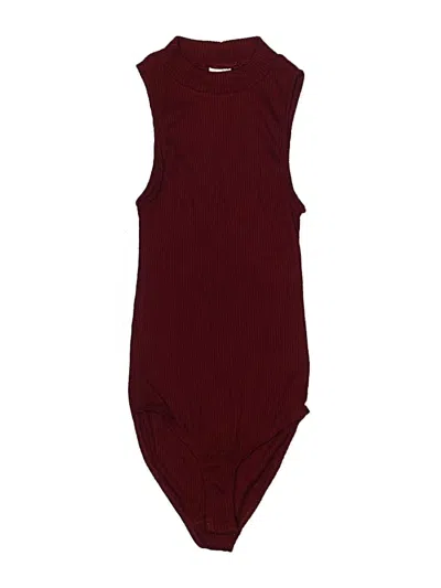 Pre-owned Self Esteem Bodysuit In Burgundy