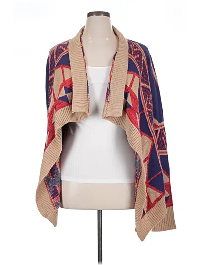 Pre-owned Self Esteem Cardigan Sweater In Tan