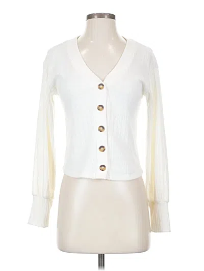 Pre-owned Self Esteem Cardigan Sweater In White