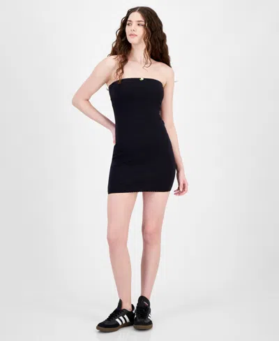 Self Esteem Juniors' Knit Tube Mini Dress In Black