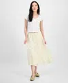 Self Esteem Juniors' Lace Tiered Pull-on Midi Skirt