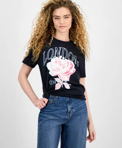 Self Esteem Juniors' London Rose Graphic T-shirt