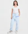 Self Esteem Juniors' New York Puff-print Jogger Pants In Blue