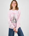 Self Esteem Juniors' Paris Graphic Sweatshirt In Pink