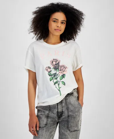 Self Esteem Juniors' Paris Graphic T-shirt In Egret