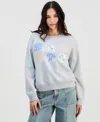 Self Esteem Juniors' Patchwork Graphic Sweatshirt In Gray