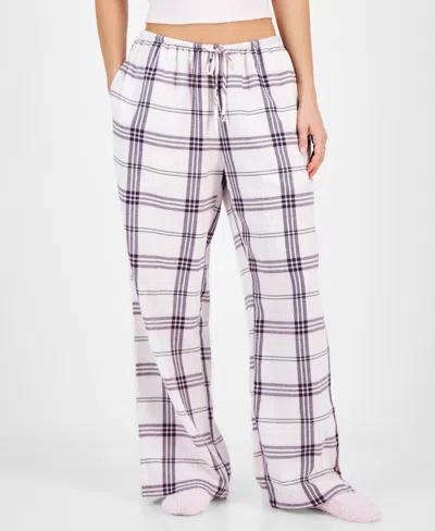 Self Esteem Juniors' Plaid Flannel Lounge Pants