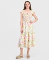 Self Esteem Juniors' Sleeveless Floral Midi Dress In Multi