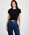Self Esteem Juniors' Soft Ribbed Baby Tee In Black