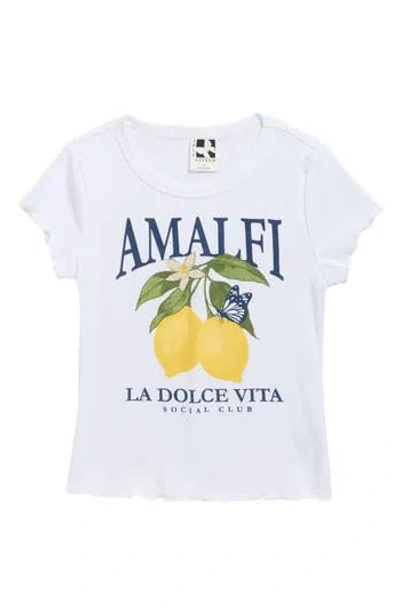 Self Esteem Kids' Amalfi Lemon Baby Tee In White