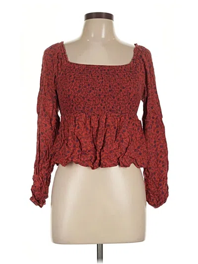 Pre-owned Self Esteem Long Sleeve Blouse In Red